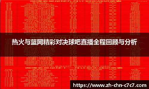 热火与篮网精彩对决球吧直播全程回顾与分析